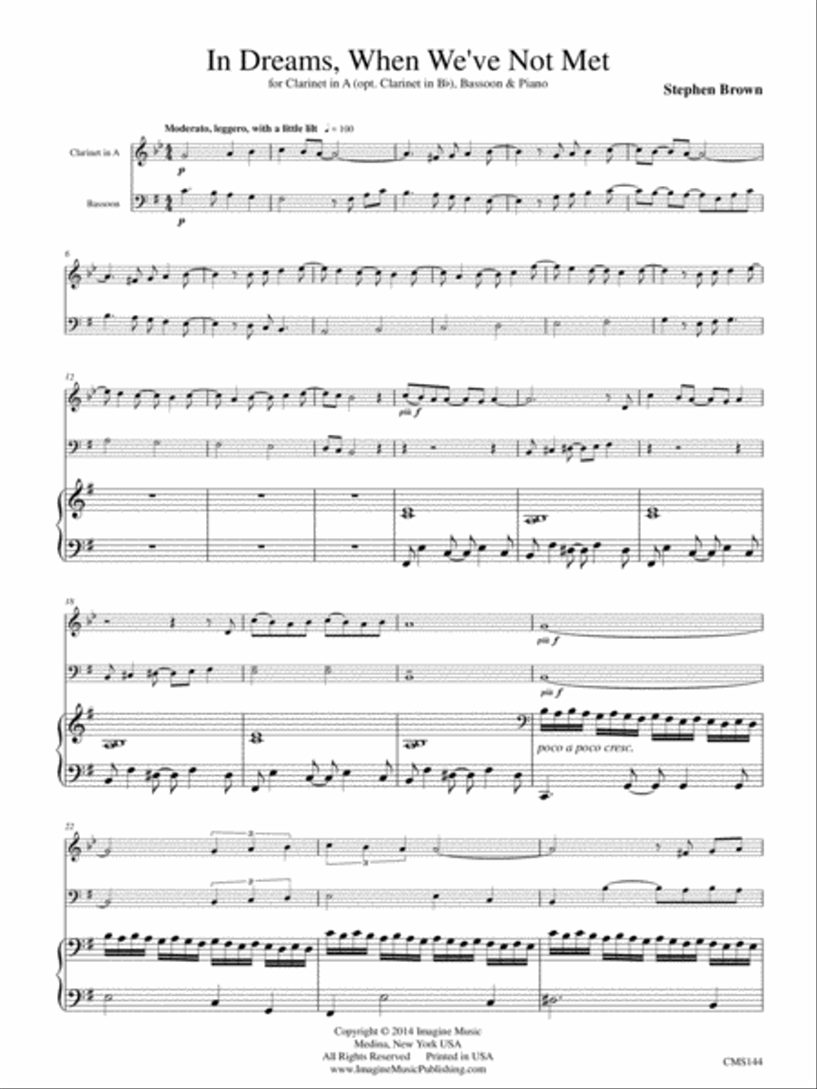 In Dreams, When We've Not Met Bassoon scores gallery preview page 8