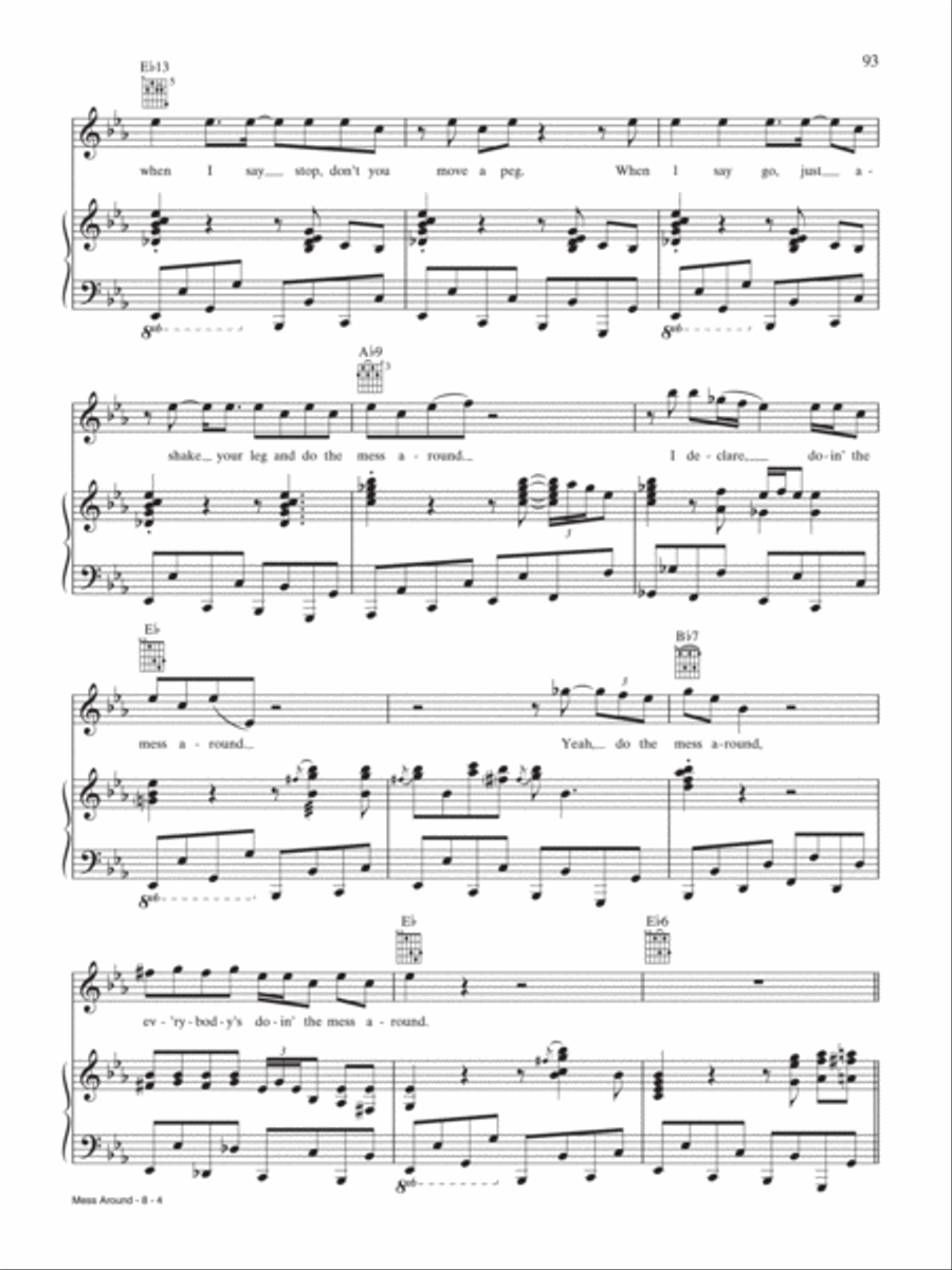 Mess Around Piano, Vocal, Guitar scores gallery preview page 4