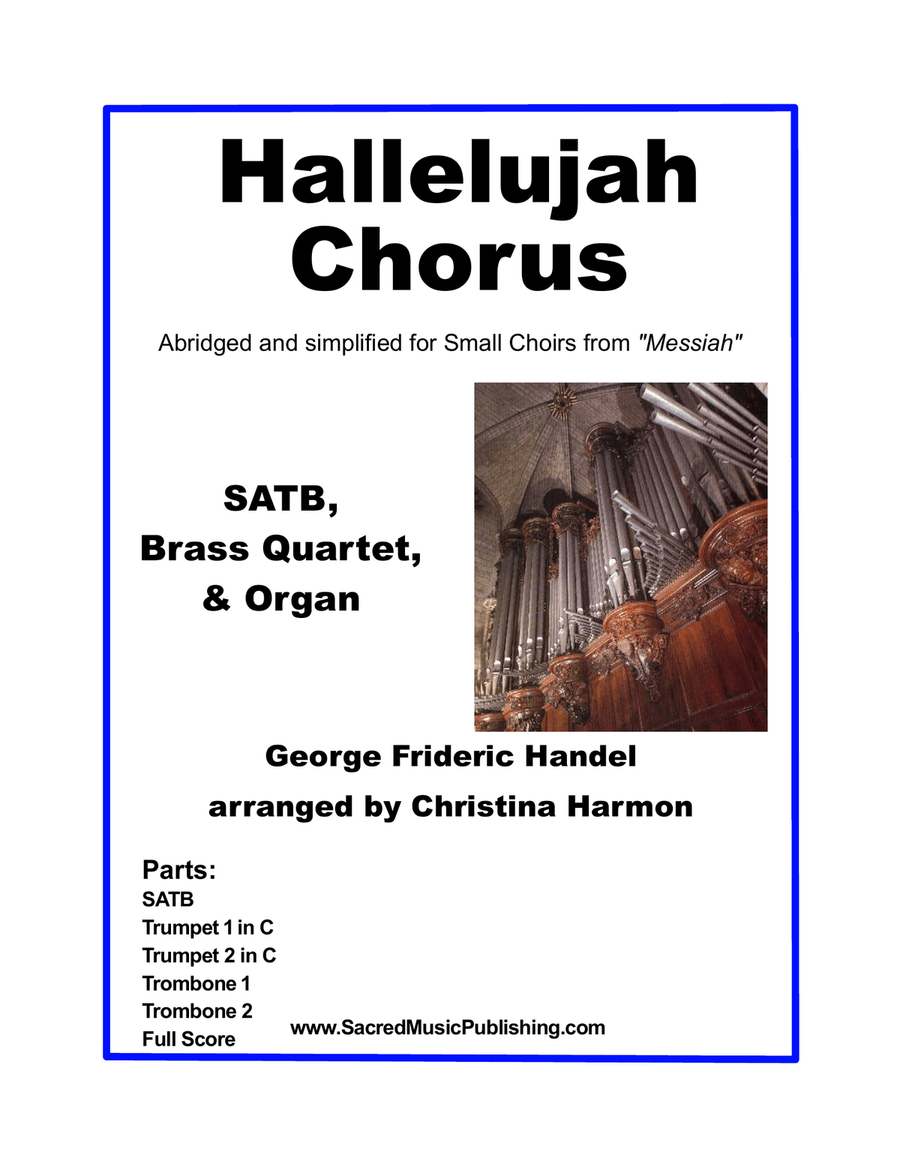 Hallelujah – SATB, Brass Quartet, and Organ 4-Part scores gallery preview page 1