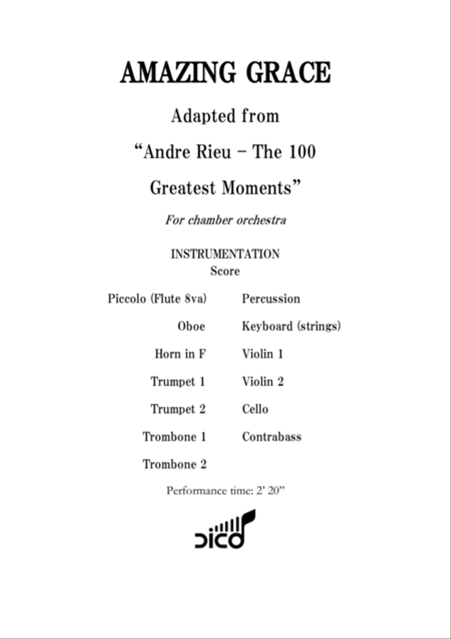 AMAZING GRACE Chamber Orchestra scores gallery preview page 3