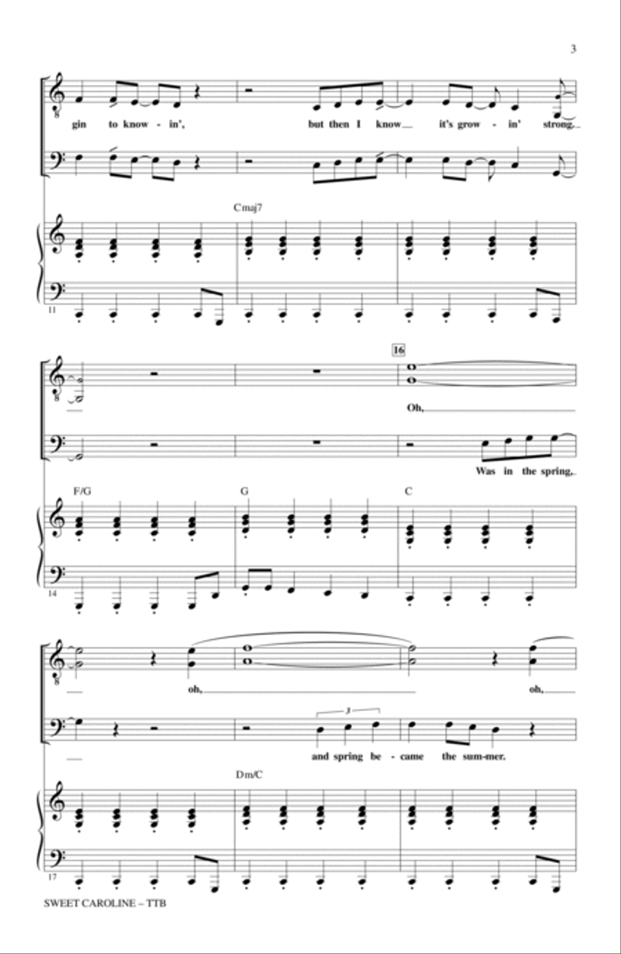 Sweet Caroline (Ed. Kirby Shaw) TTBB scores gallery preview page 2