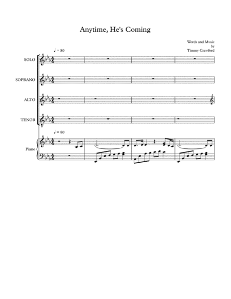 Anytime, He's Coming Anytime, He's Coming 3-Part scores gallery preview page 2