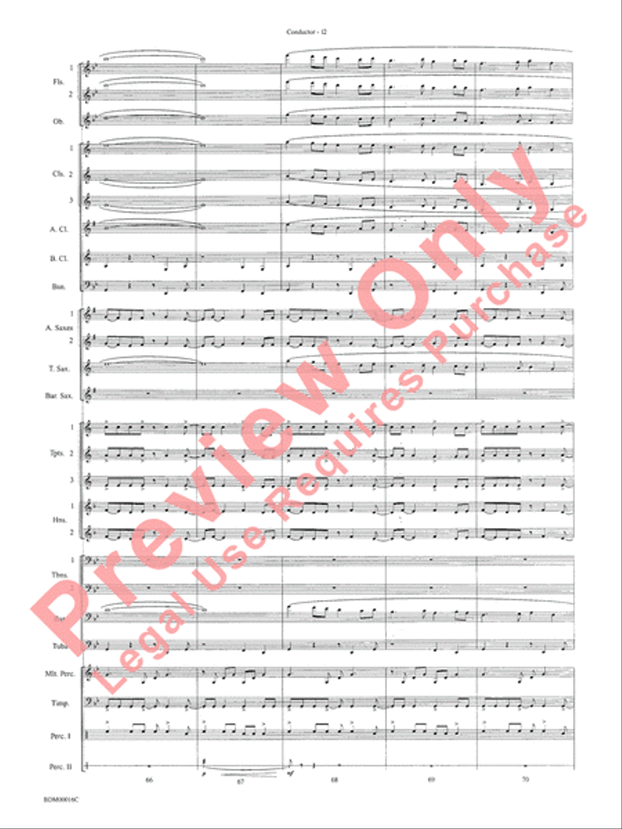 To Challenge the Sky and Heavens Above Concert Band scores gallery preview page 15