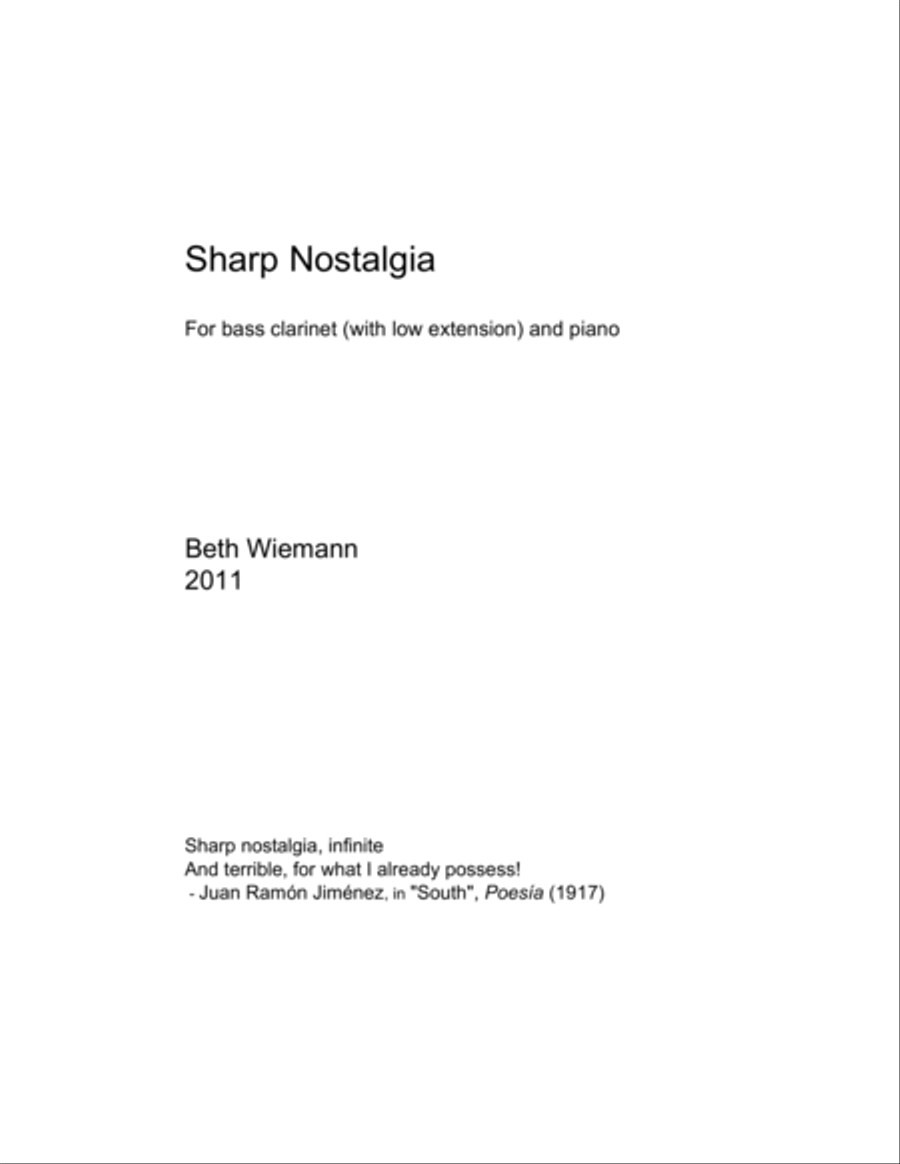 [Wiemann] Sharp Nostalgia Clarinet Solo scores gallery preview page 3