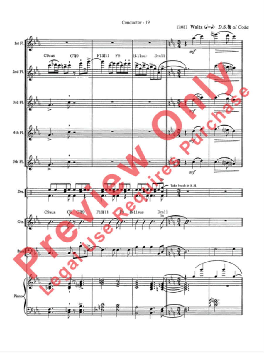 Over the Rainbow Flute Choir scores gallery preview page 20