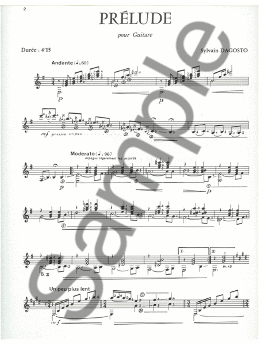 Dagosto Prelude Lm022 Guitar Book Classical Guitar scores gallery preview page 2