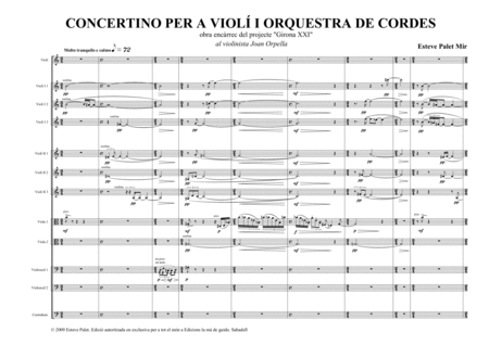 Concertino per a violí i orquestra de corda
