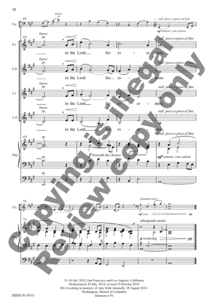 Lord, My Heart Is Not Proud (Choral Score) image number null