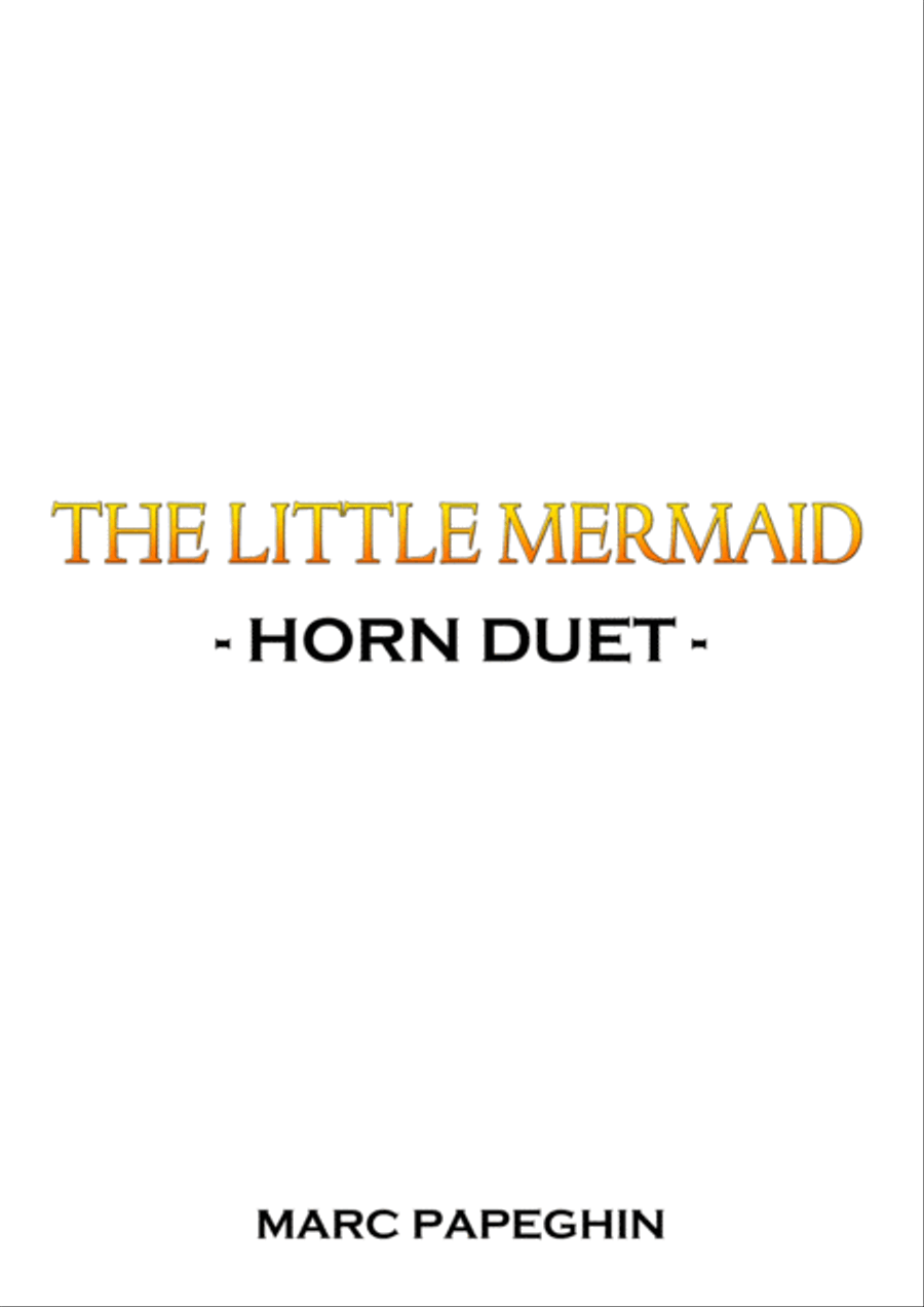Part Of Your World Brass Duet scores gallery preview page 1