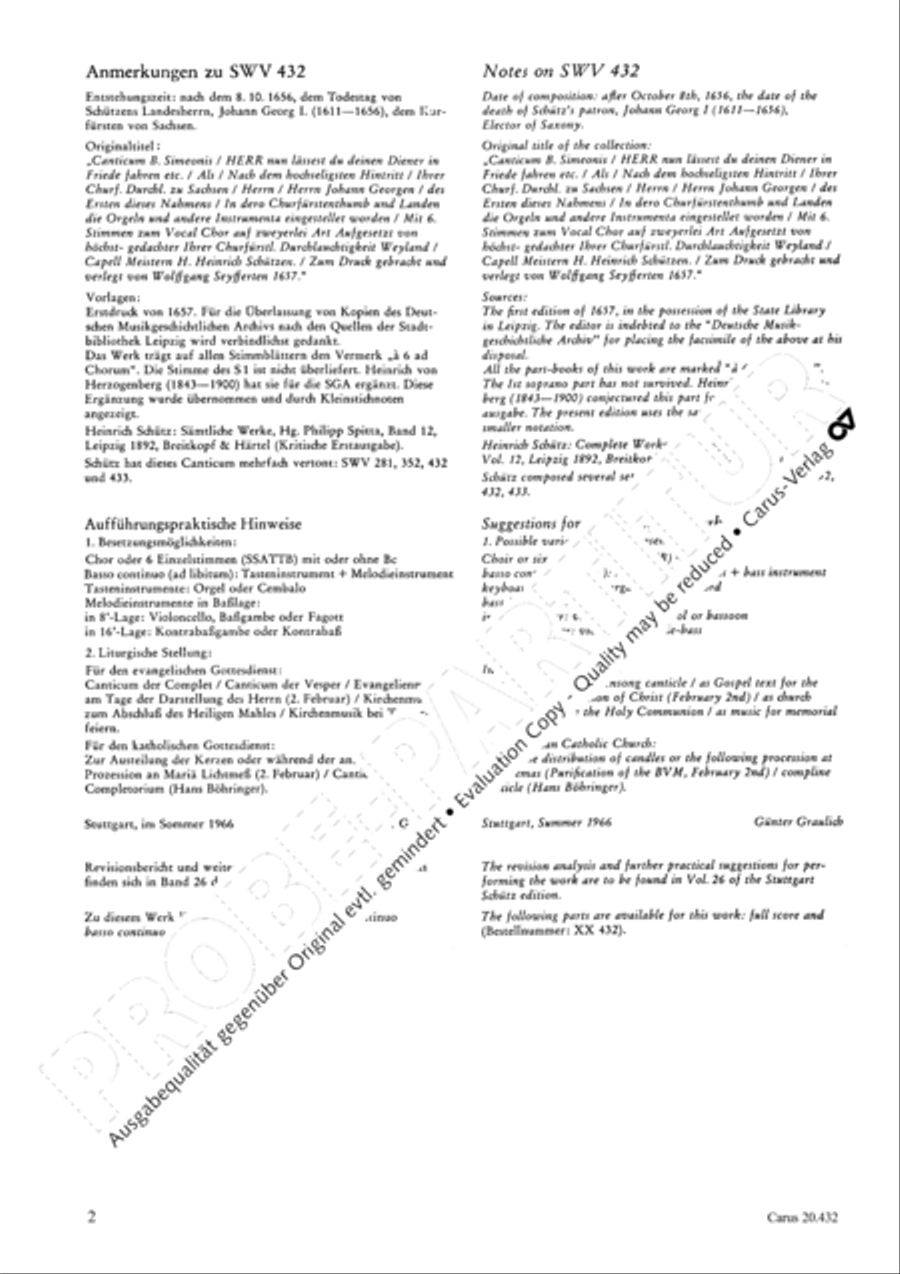Lord, now lettest thou thy servant depart (Herr, nun lassest du deinen Diener) Choir scores gallery preview page 3