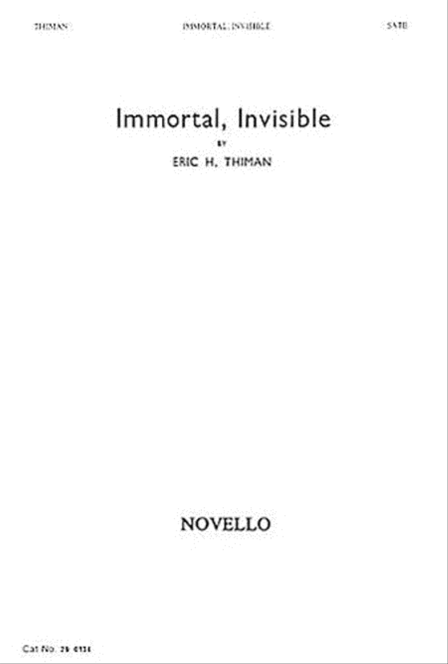 Immortal, Invisible 4-Part scores gallery preview page 1