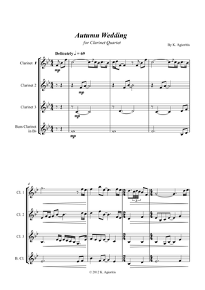 Autumn Wedding - for Clarinet Quartet