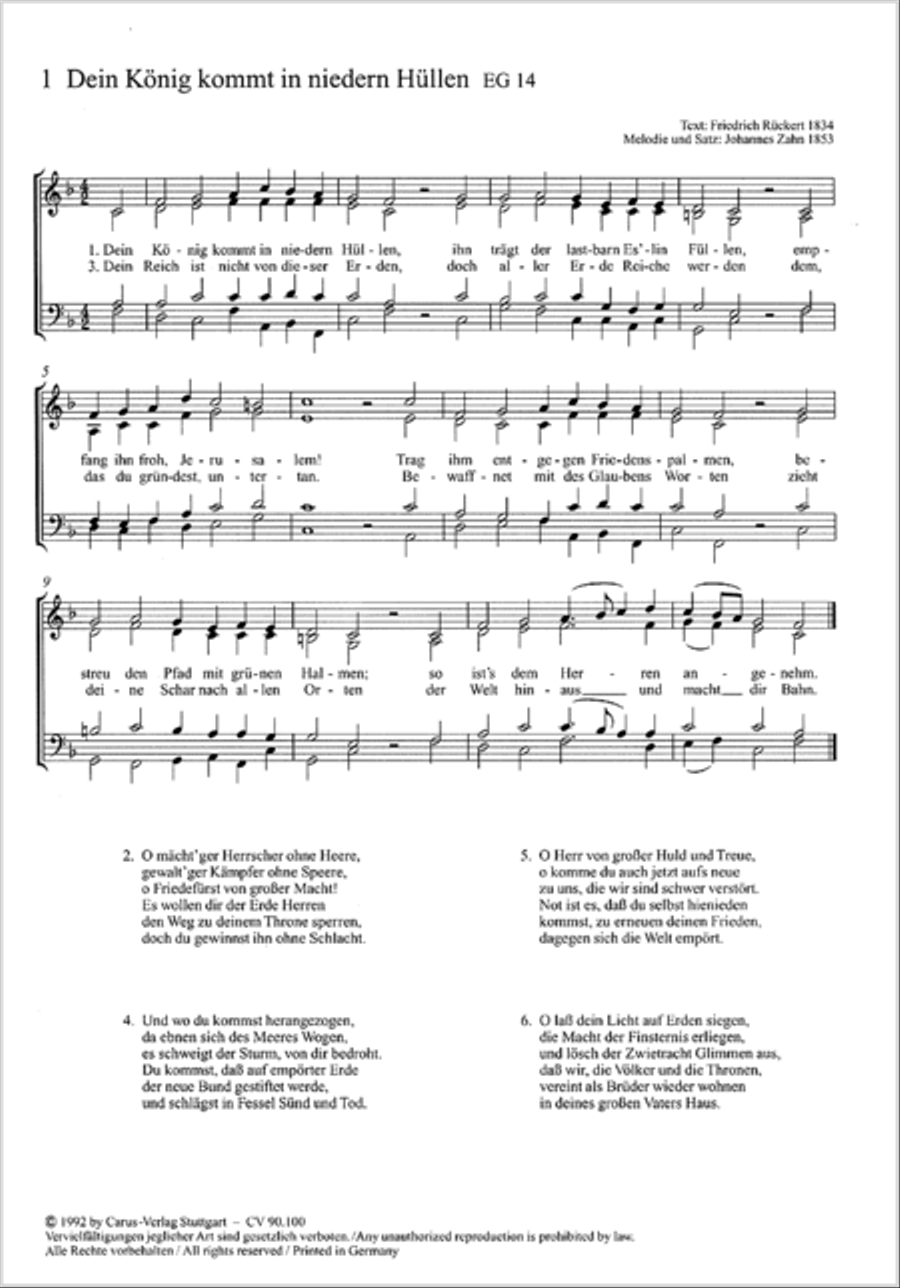 Chorsatze zum Evangelischen Gesangbuch Choir scores gallery preview page 90