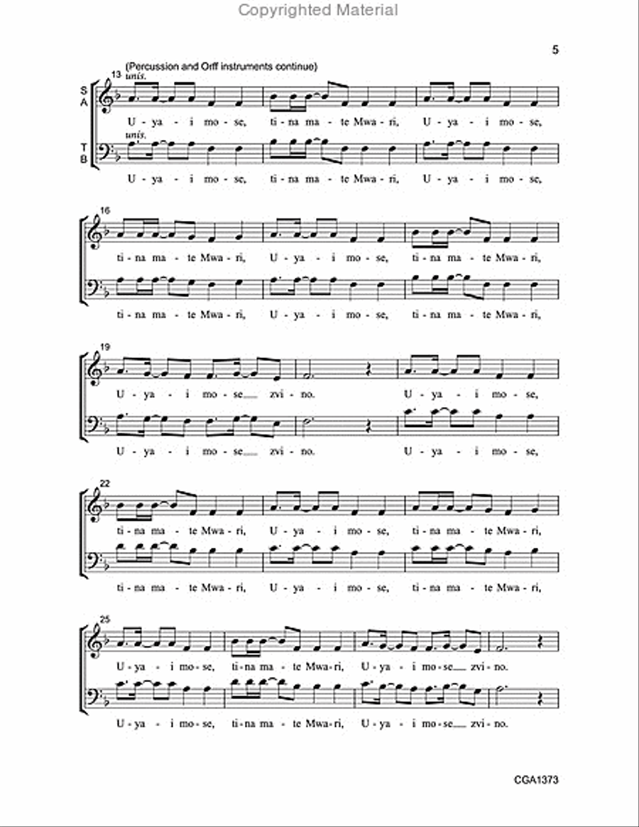 Uyai Mose 4-Part scores gallery preview page 4