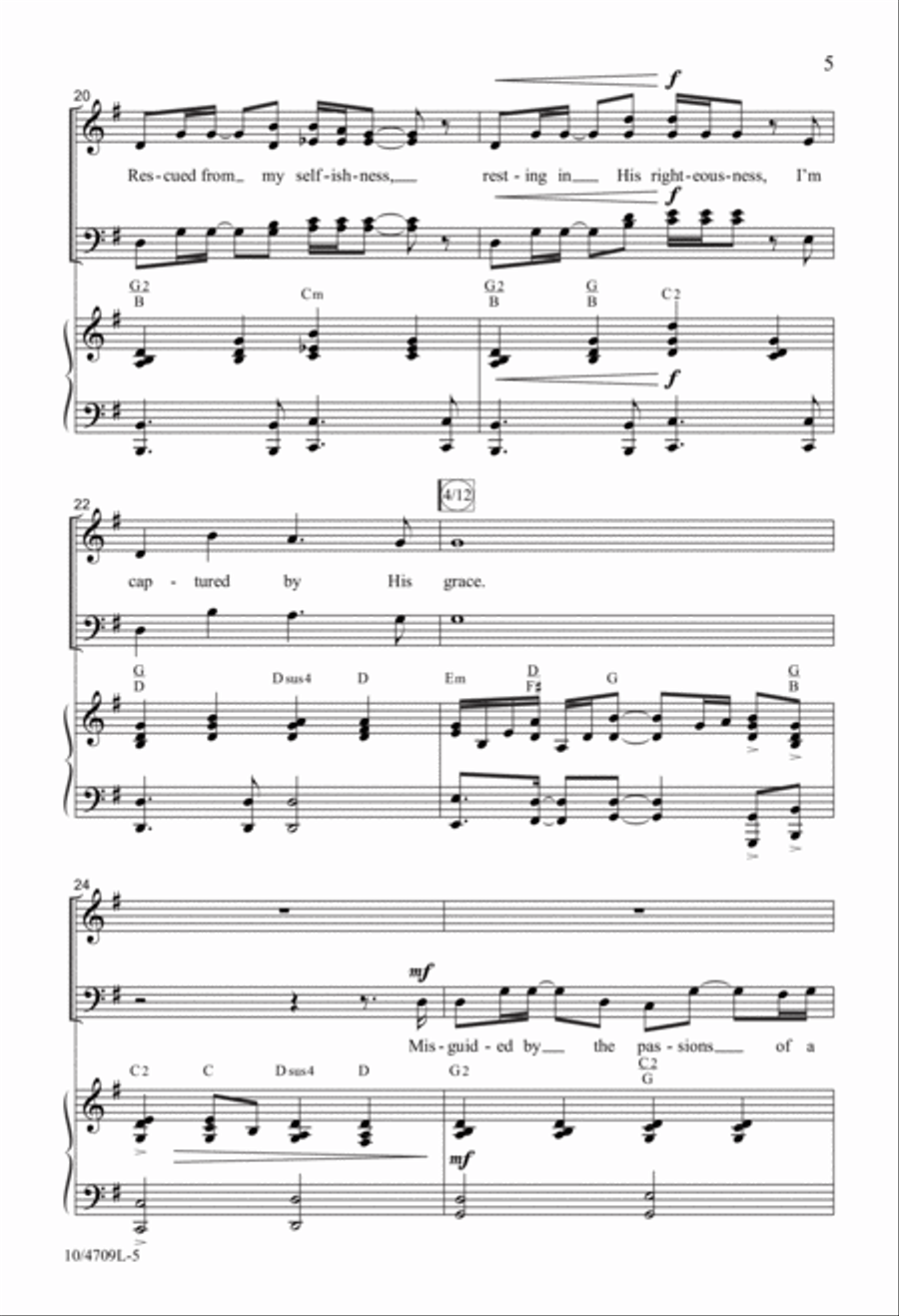 Captured by His Grace 4-Part scores gallery preview page 5