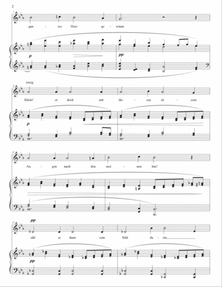 WOLF: Ach, des Knaben Augen (transposed to E-flat major) Voice scores gallery preview page 3