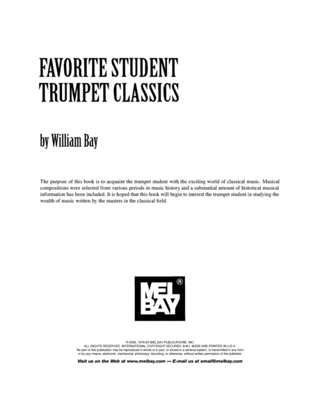 Favorite Student Trumpet Classics
