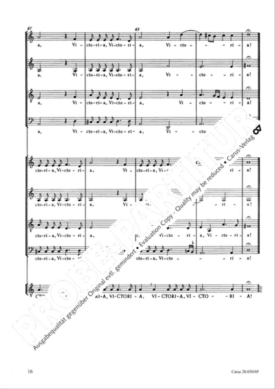 Account of the Resurrection of Jesus Christ (Historia der Auferstehung Jesu Christi) 4-Part scores gallery preview page 17