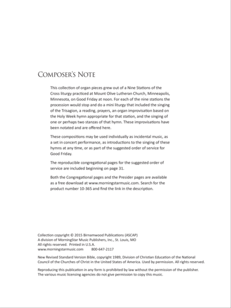 Good Friday Reflections Organ scores gallery preview page 2