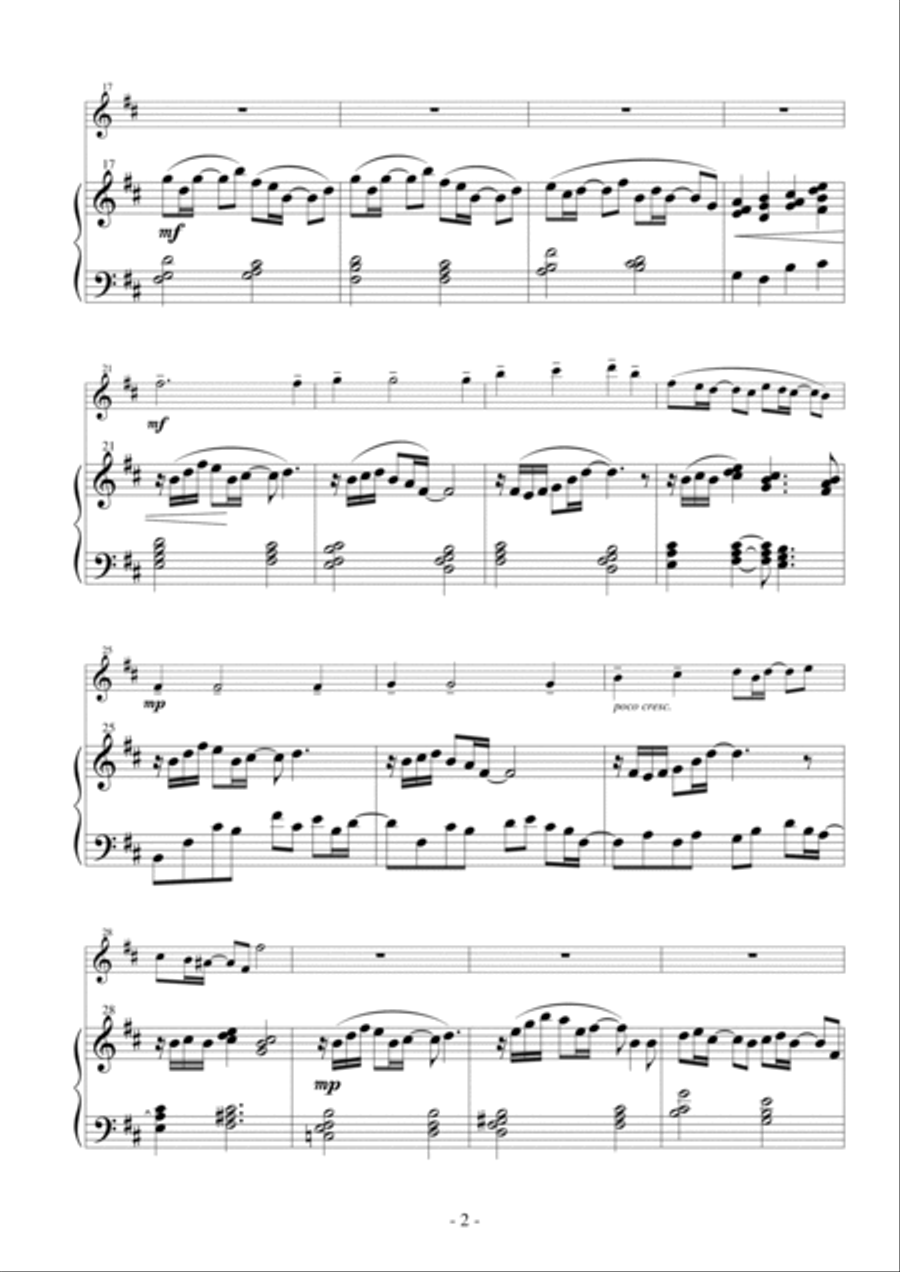 Entre distancia y distancia Piano scores gallery preview page 3