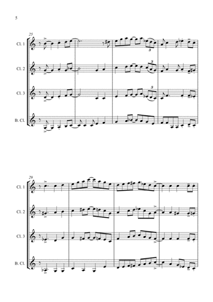Londonderry Air (Danny Boy) - Jazz Arrangement for Clarinet Quartet image number null