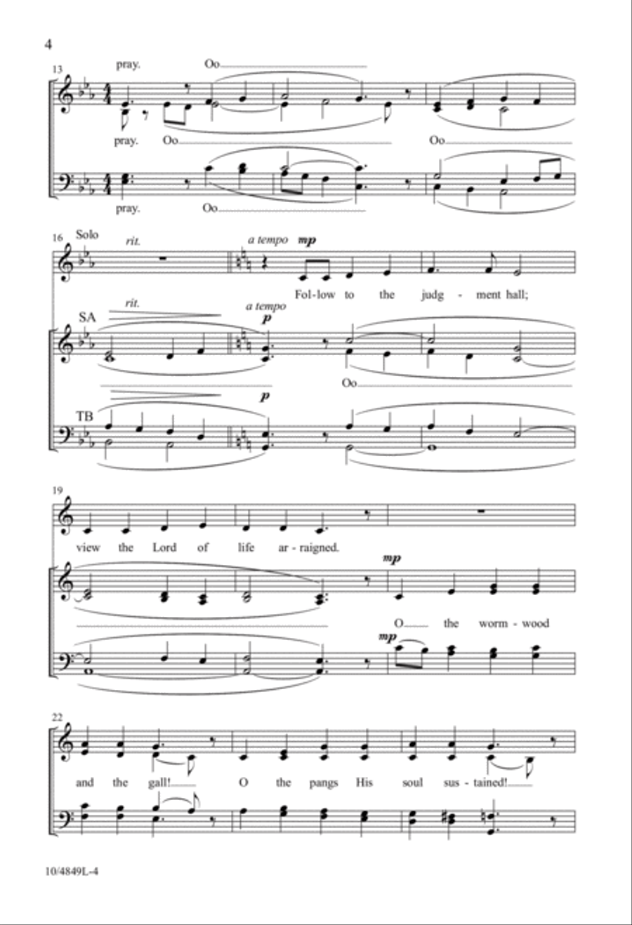 Go to Dark Gethsemane 4-Part scores gallery preview page 4