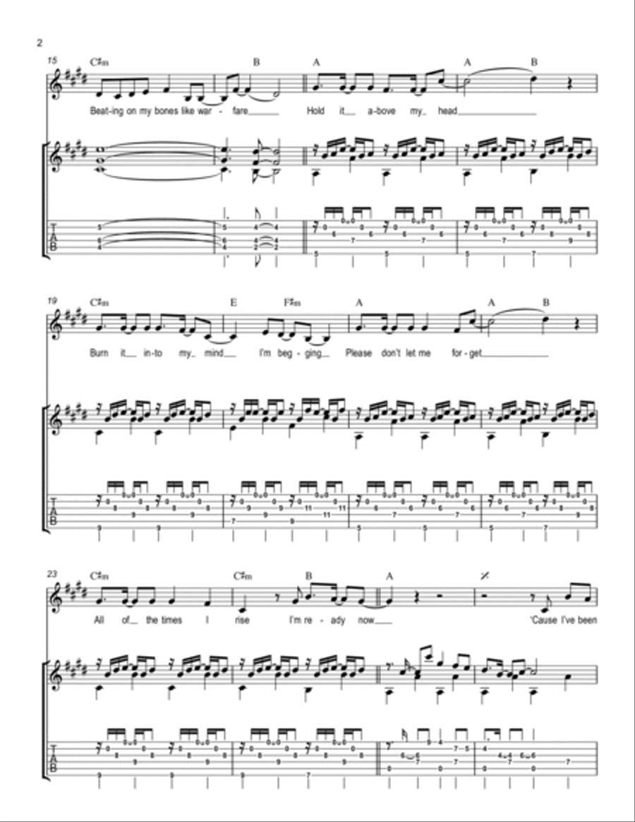 Air Air Guitar Tablature scores gallery preview page 2