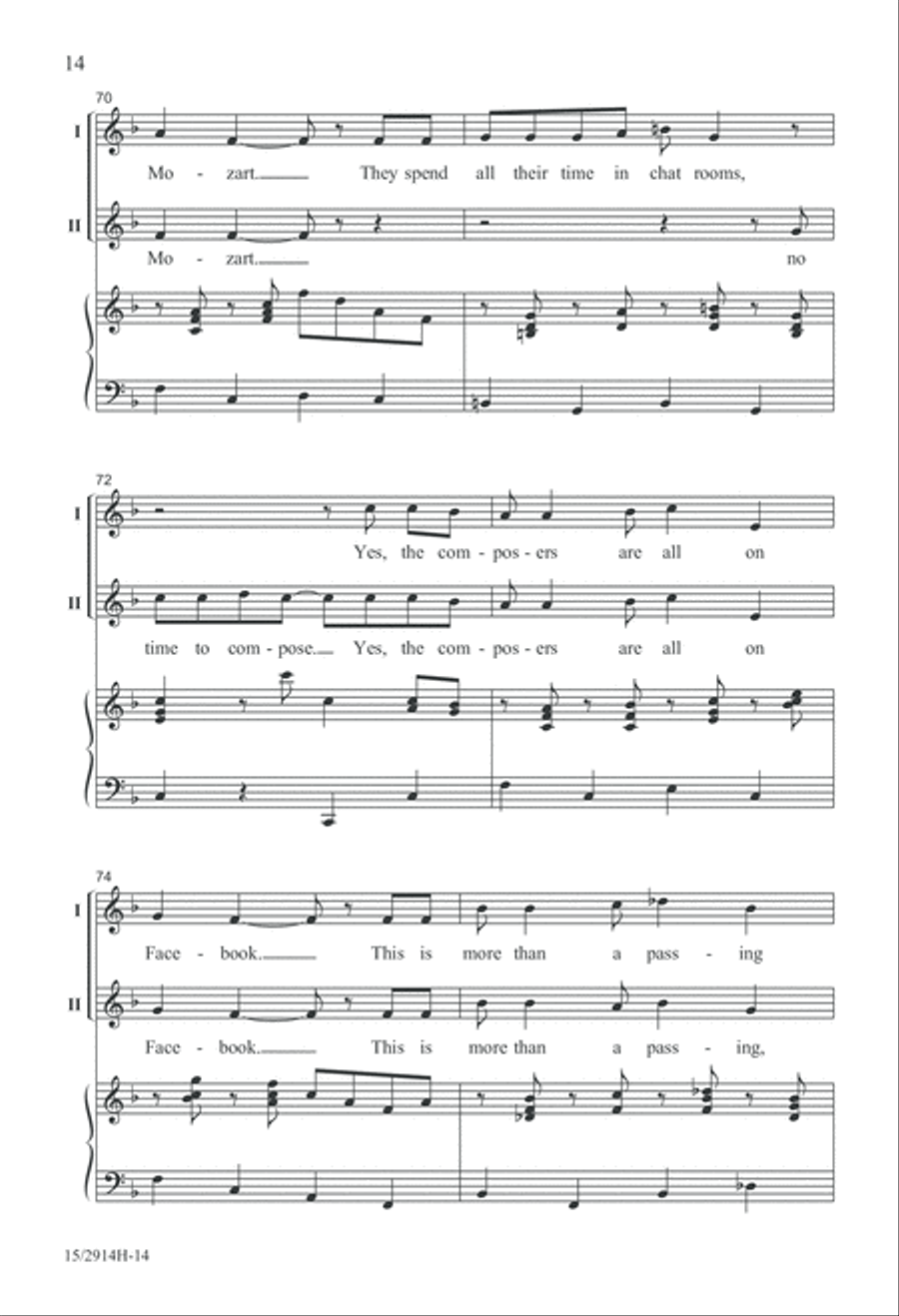 The Composers Are All on Facebook 2-Part scores gallery preview page 14