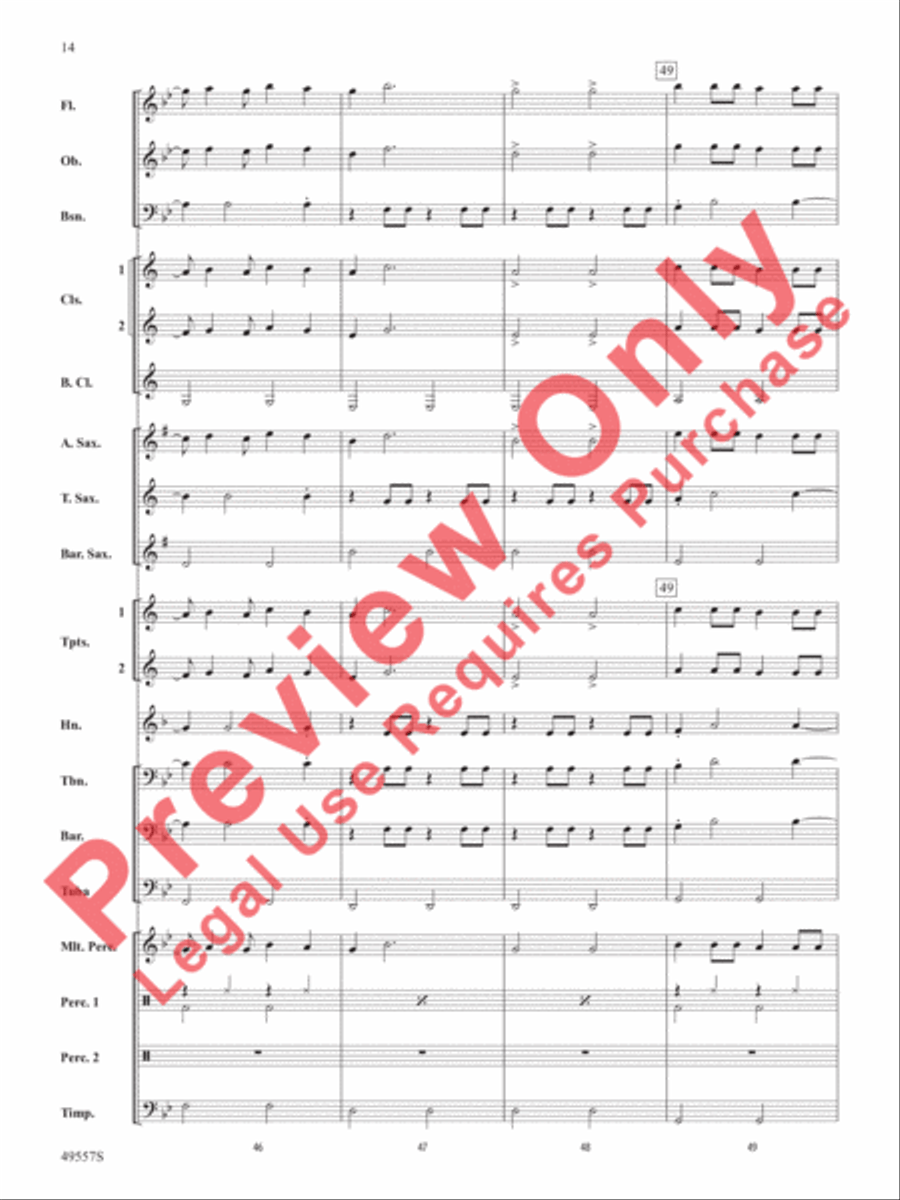Dance Monkey Dance Monkey Concert Band scores gallery preview page 15