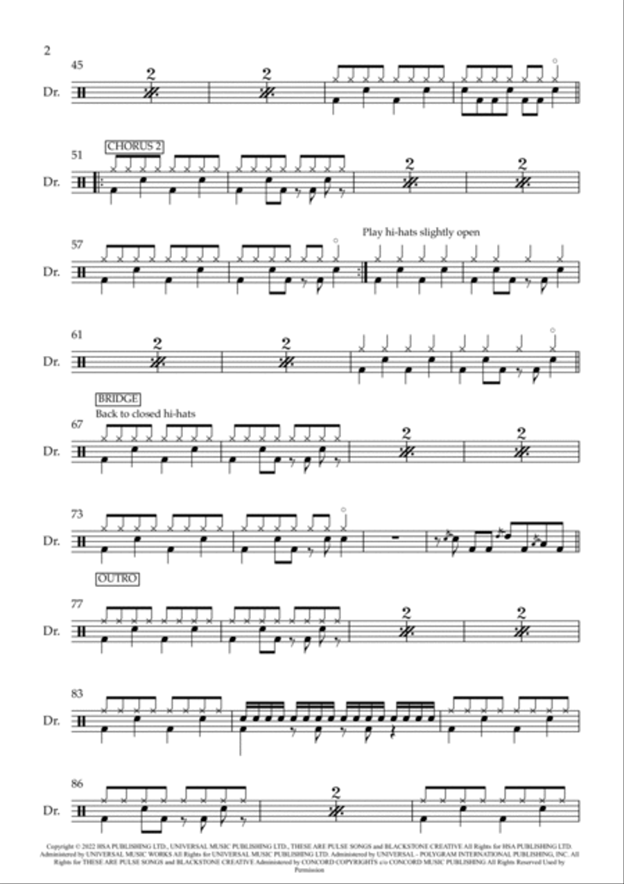 As It Was Drum Set scores gallery preview page 2