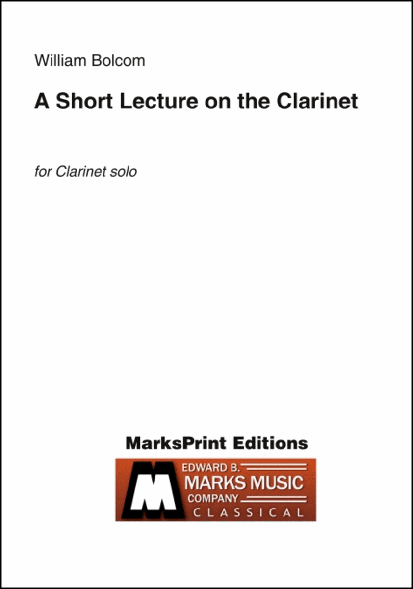 Short Lecture on the Clarinet, A