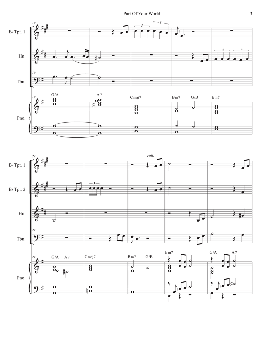 Part Of Your World Part Of Your World Brass Ensemble scores gallery preview page 3