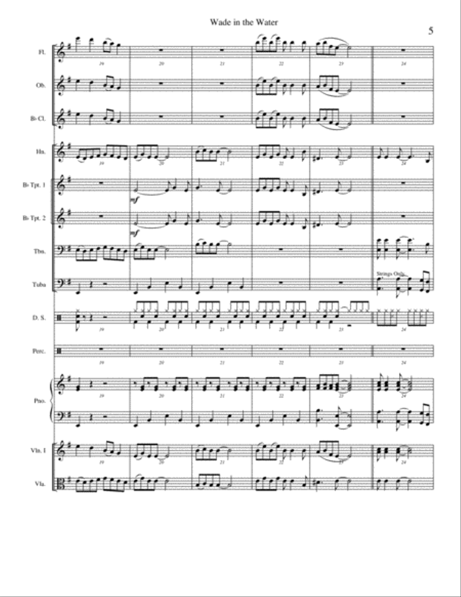 Wade in the Water Wade in the Water Full Orchestra scores gallery preview page 5