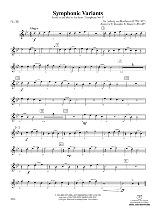 Symphonic Variants (Based on "Ode to Joy" from Symphony No. 9): Flute