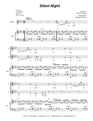 Silent Night (for 2-part choir - (SA)