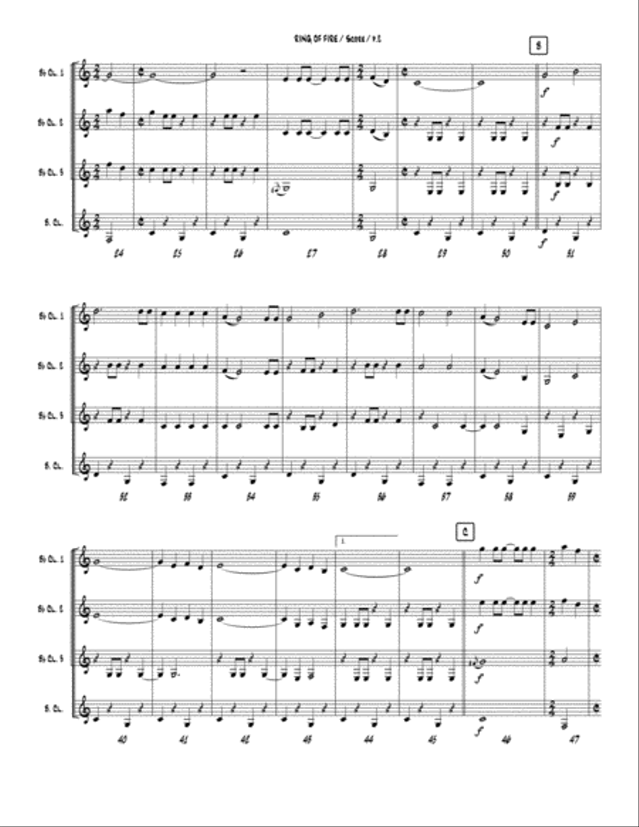 Ring Of Fire Ring Of Fire Woodwind Quartet scores gallery preview page 2