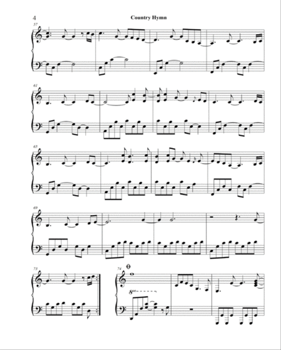Country Hymn Piano Solo by Christopher Boscole Piano Solo scores gallery preview page 4