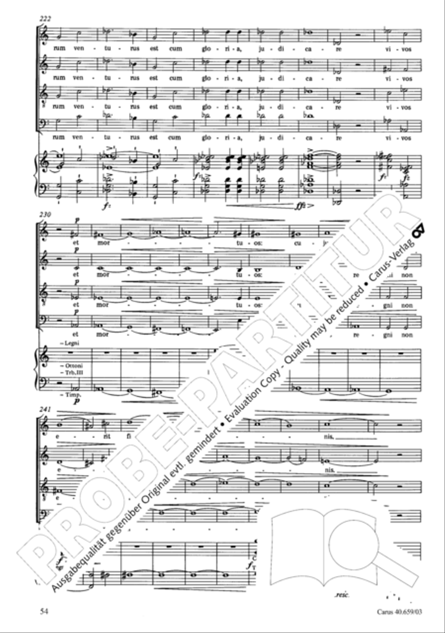 Mass in A flat major (Messe in As) 4-Part scores gallery preview page 55