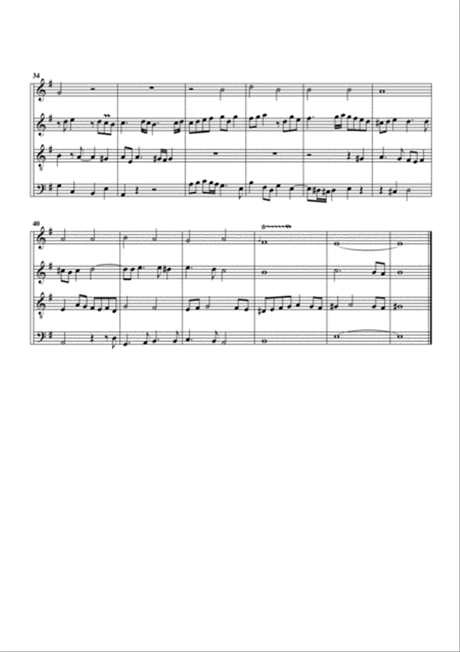 Auf meinen lieben Gott (arrangement for 4 recorders) Recorder scores gallery preview page 3