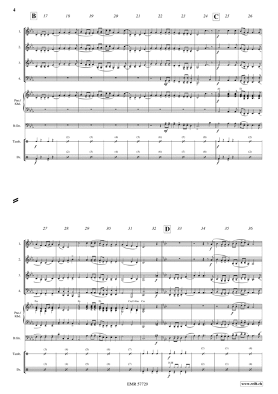 Wellerman Brass Quartet scores gallery preview page 4