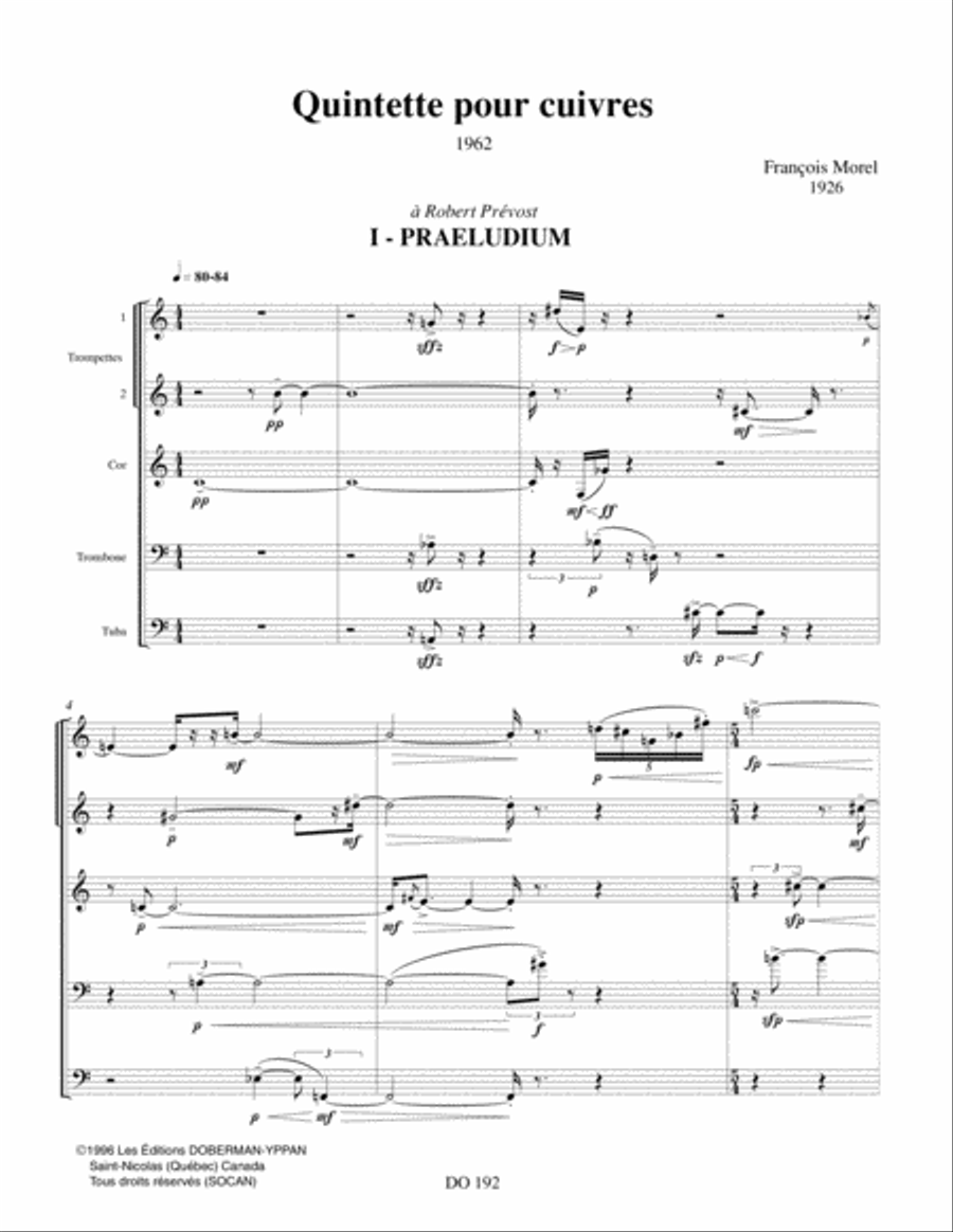 Quintette (brass) Brass Quintet scores gallery preview page 3