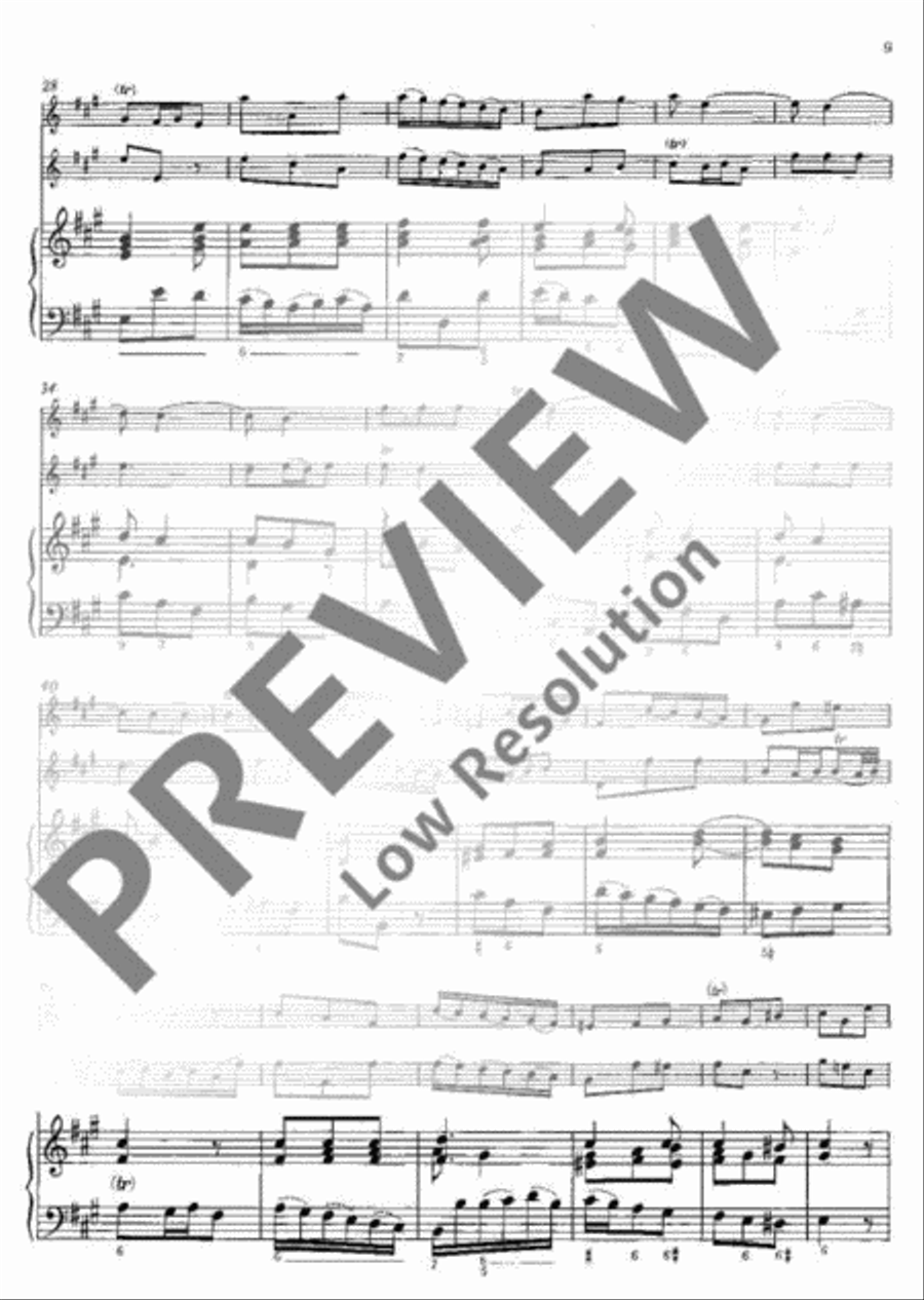 Concerto A major Flute scores gallery preview page 10