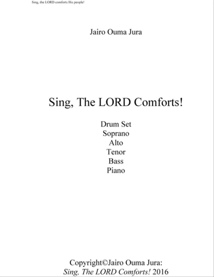 Sing, The Lord comforts! 4-Part scores gallery preview page 1