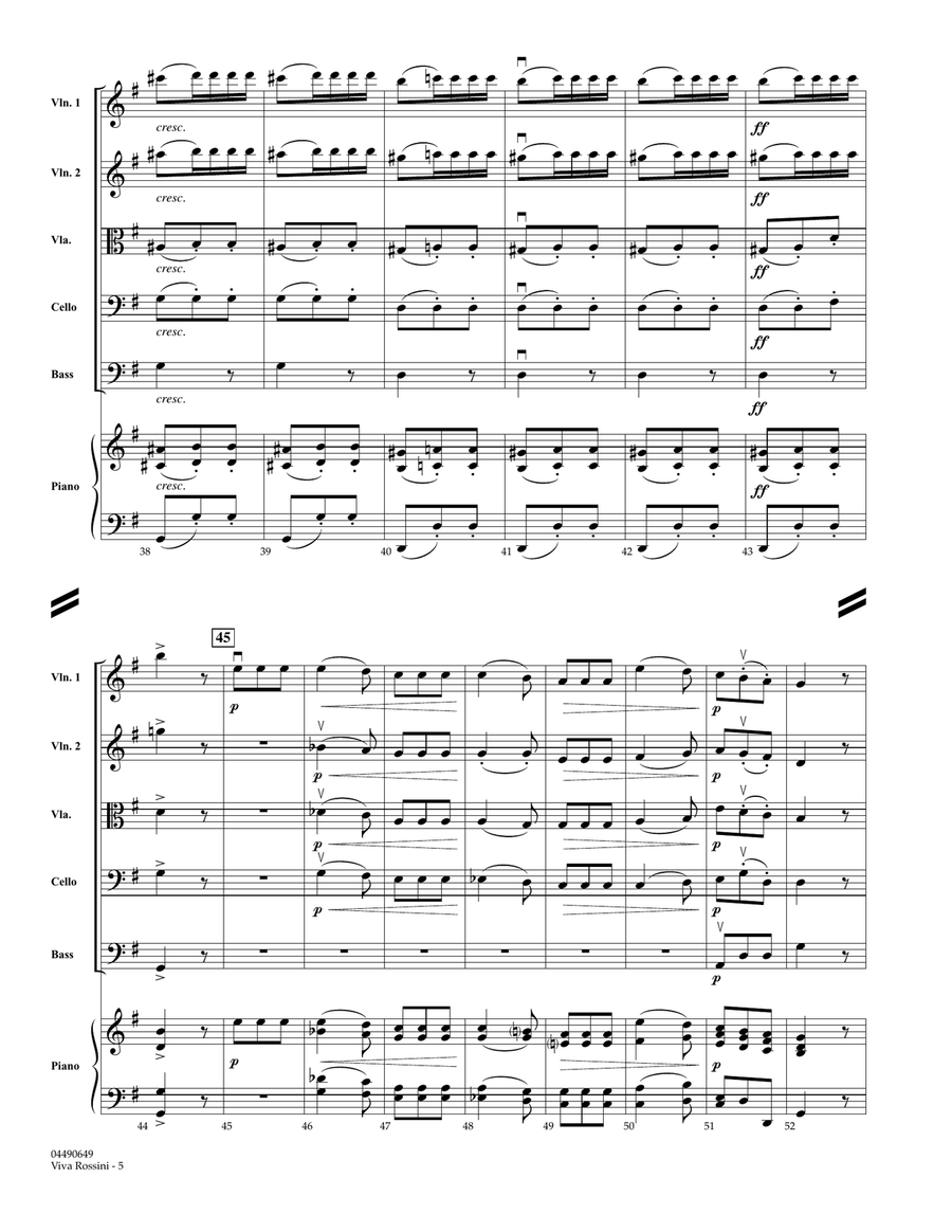 Viva Rossini (from The Barber Of Seville) - Full Score String Orchestra scores gallery preview page 4