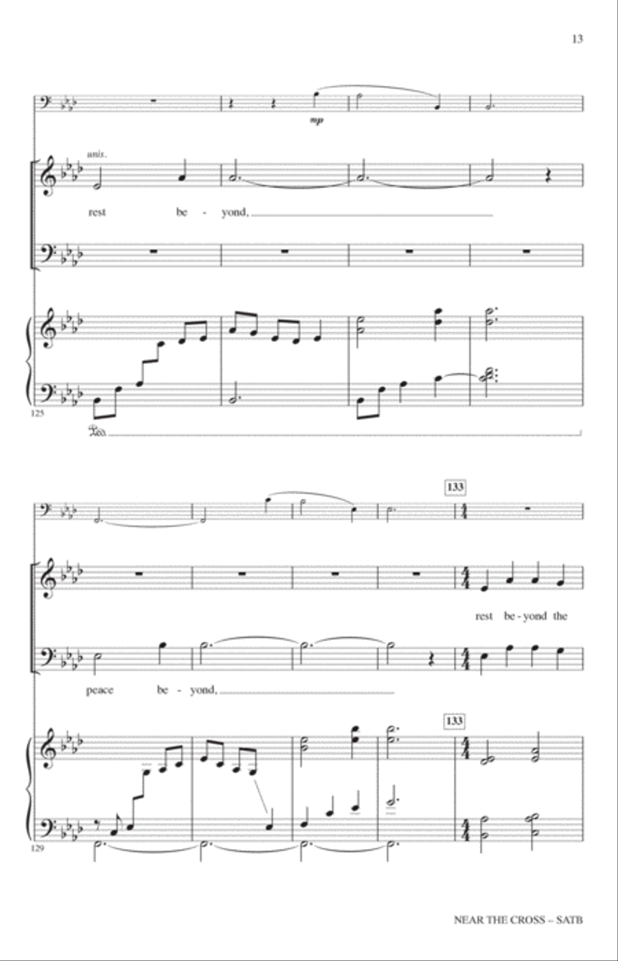 Near The Cross (arr. Heather Sorenson) 4-Part scores gallery preview page 12