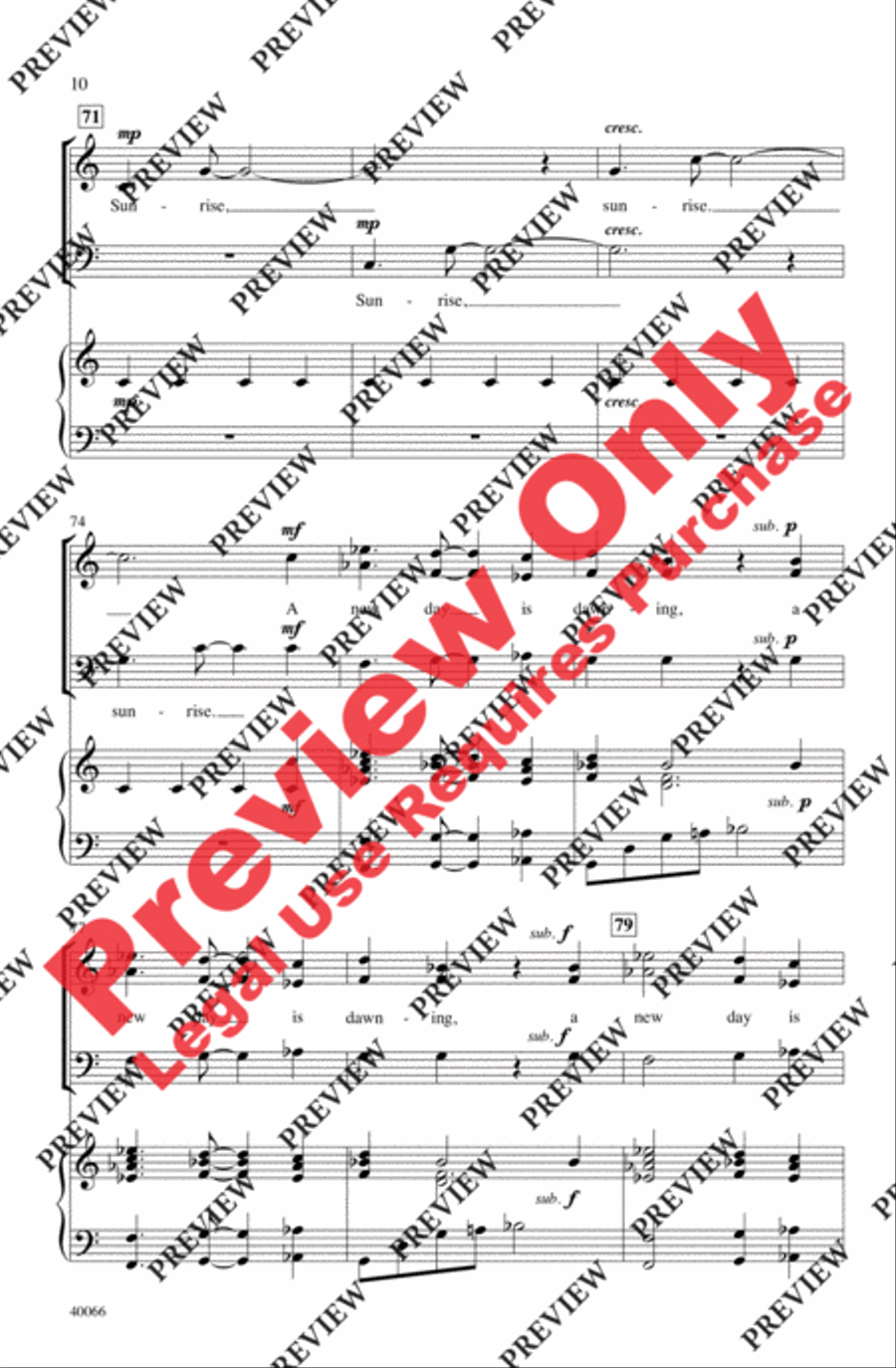 Sunrise Sunrise 3-Part scores gallery preview page 10