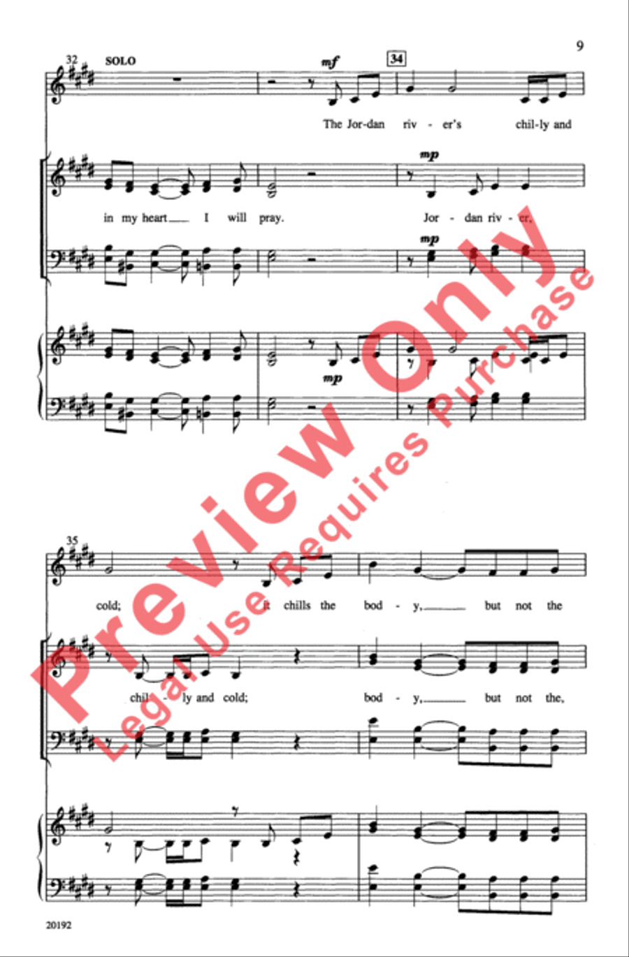 Ev'ry Time I Feel the Spirit 4-Part scores gallery preview page 9
