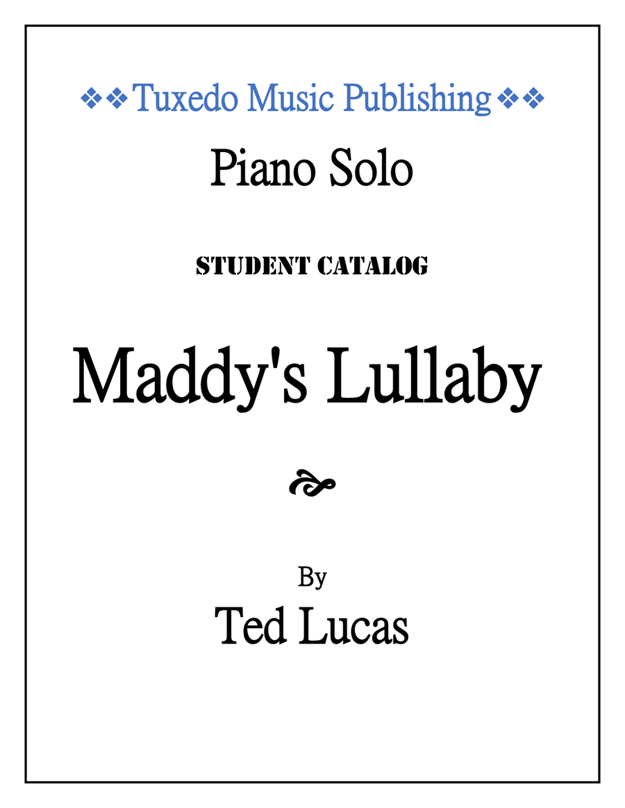 Maddy's Lullaby, for Piano Solo Piano Method scores gallery preview page 1