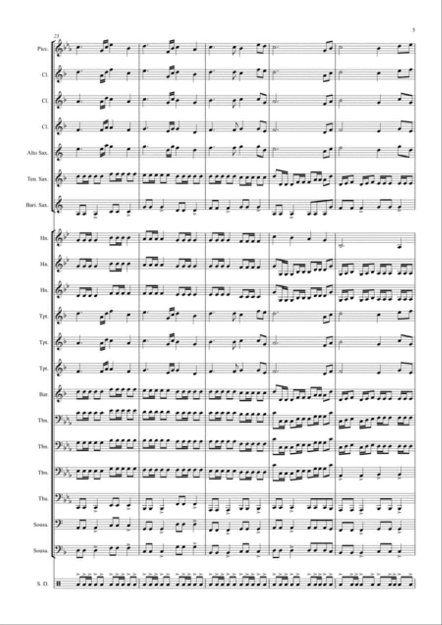 Arrival To Earth Arrival To Earth Marching Band scores gallery preview page 5