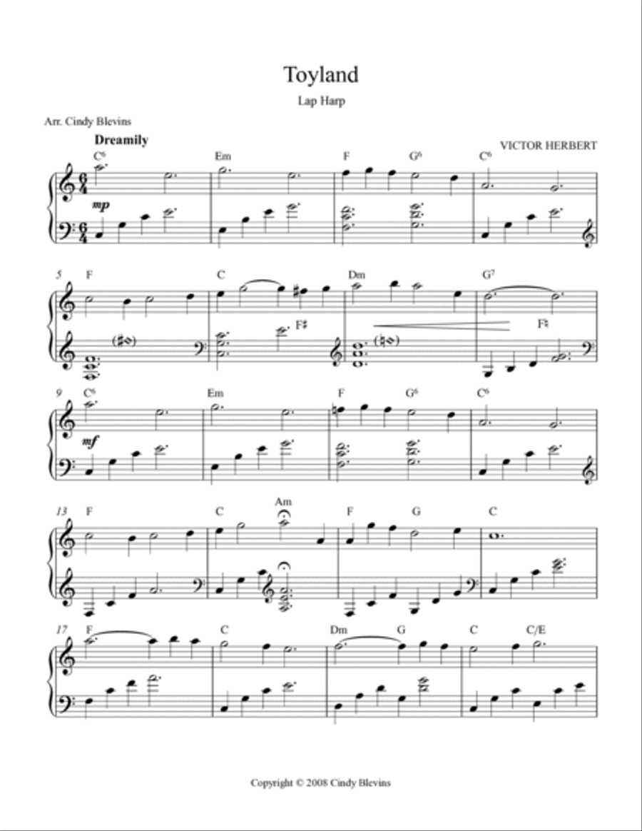 Toyland, for Lap Harp Solo Toyland, for Lap Harp Solo Lap Harp scores gallery preview page 2